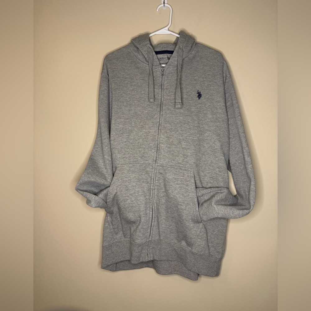 U.S. Polo Assn. Gray Zip Up Sweater